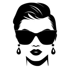 Stylish Woman with Sunglasses and Earrings