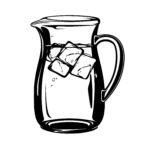 Pitcher with Ice Cubes