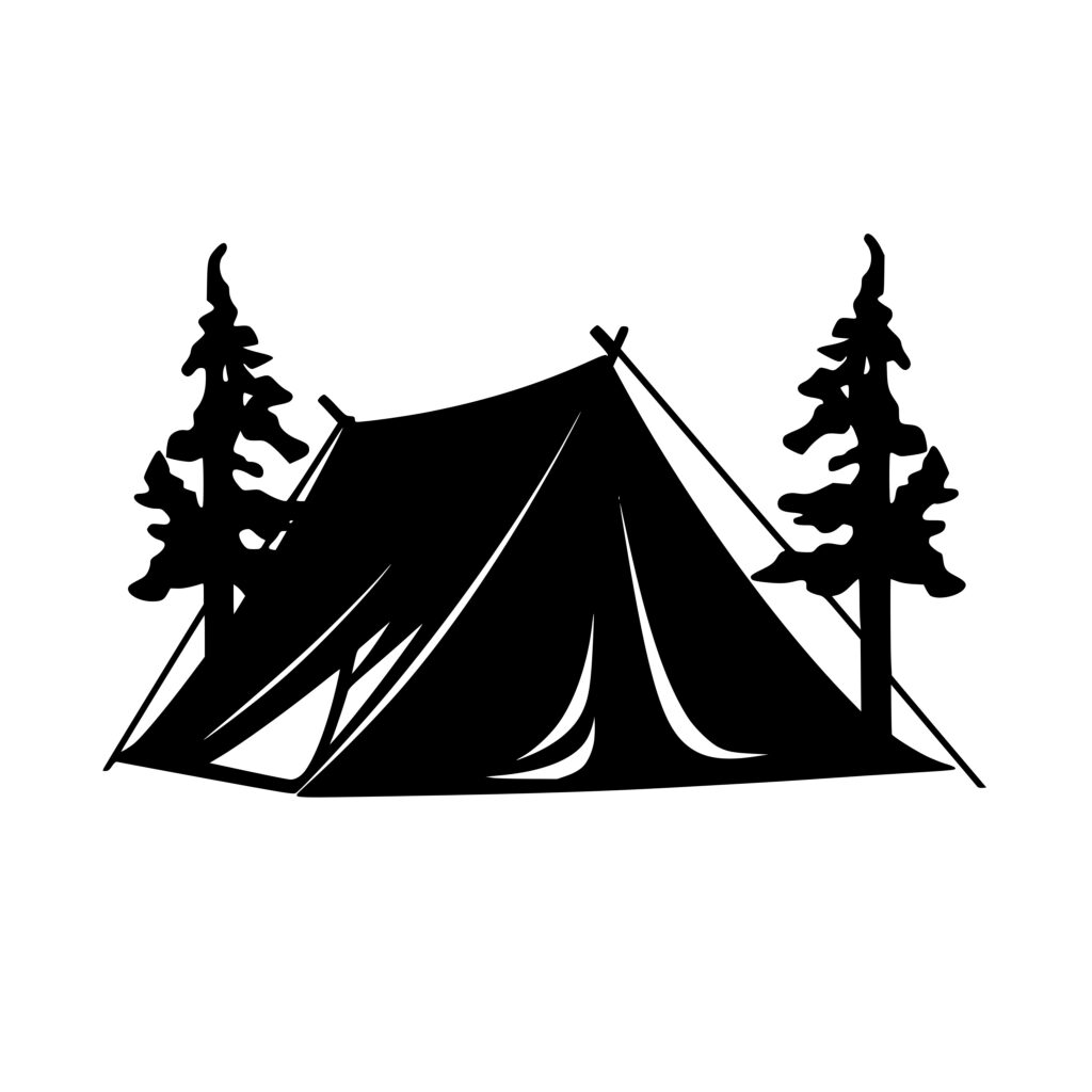 Camping Tent Scene SVG Image for Cricut, Silhouette, Laser Machines