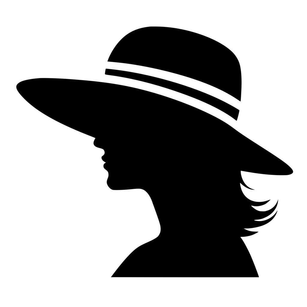 Instant Download SVG/PNG/DXF File - Woman with Summer Hat