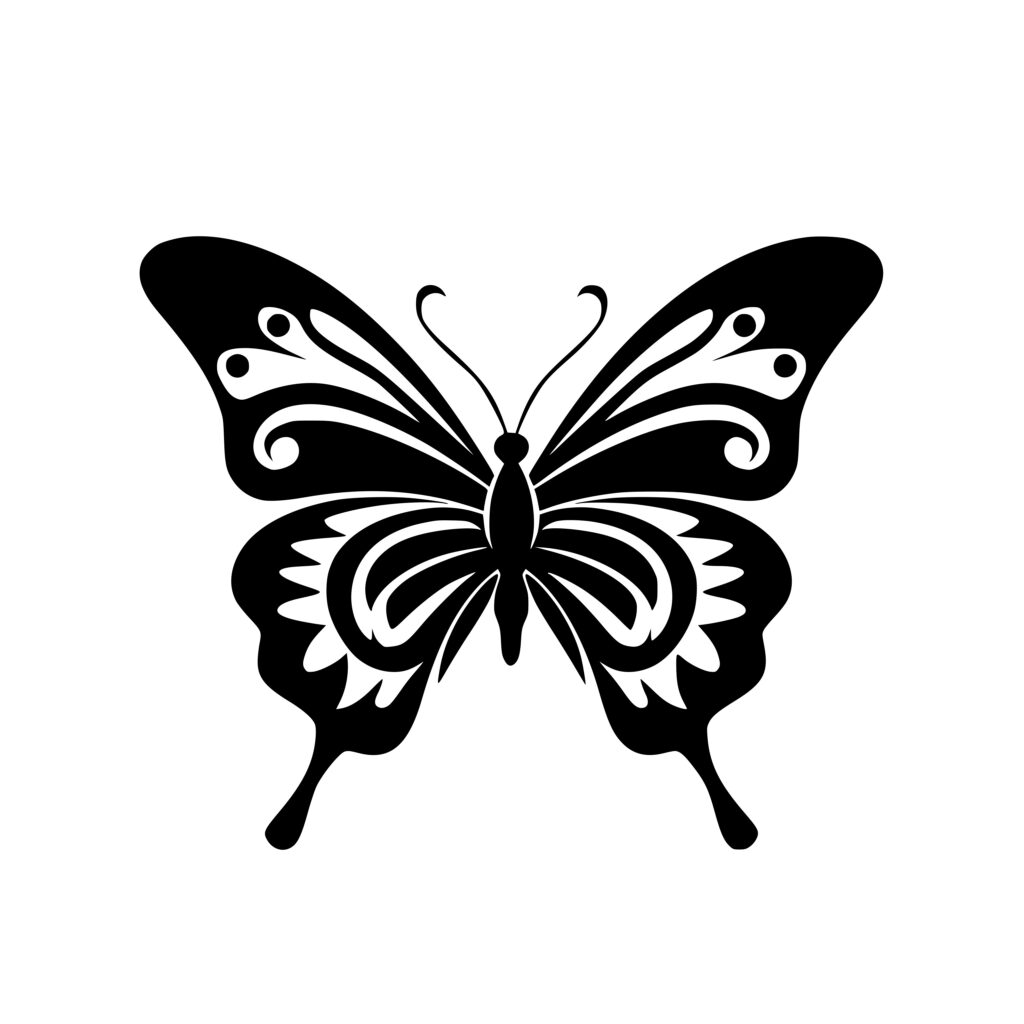 Gentle Butterfly: SVG, PNG, DXF files for Cricut, Silhouette, and Laser ...