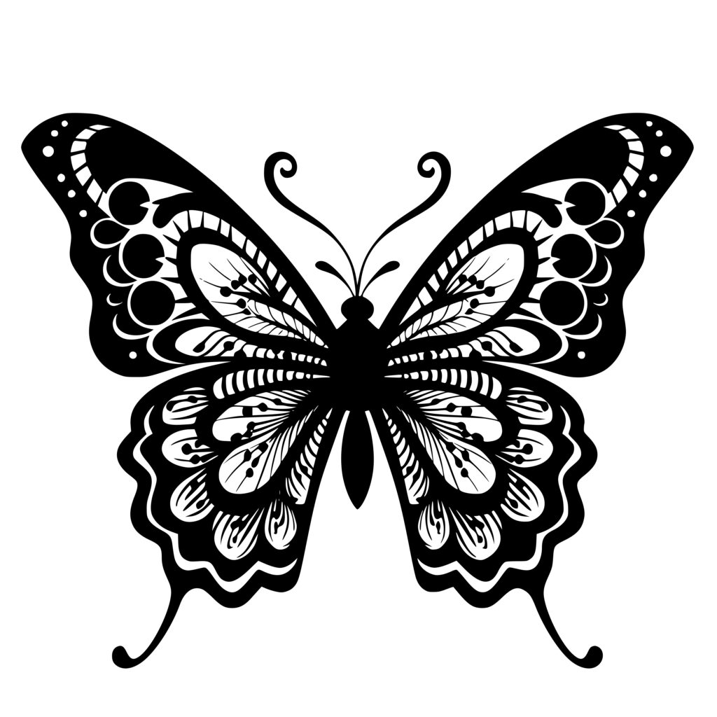 Intricate Butterfly SVG Image: Instant Download for Cricut, Silhouette ...