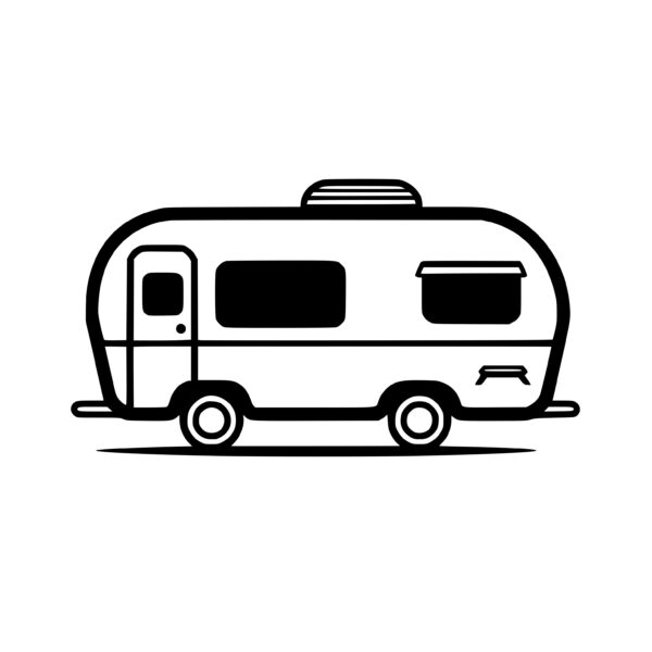 Caravan Trailer SVG Image for Cricut, Silhouette, and Laser Machines