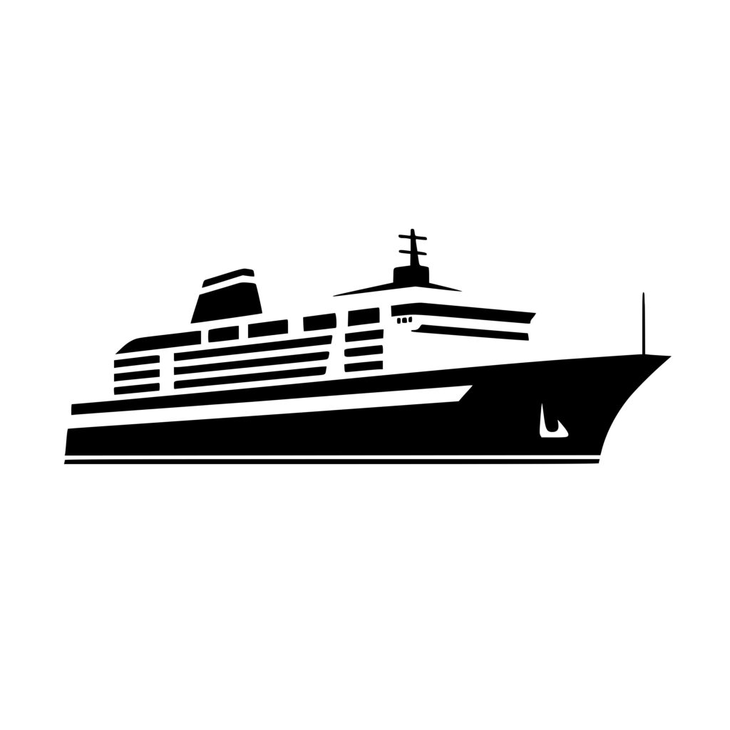 Simple Cruise Ship SVG Image for Cricut, Silhouette, Laser Machines