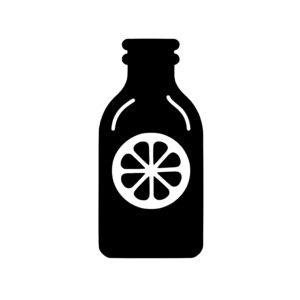 Bottle with Lemon Slice
