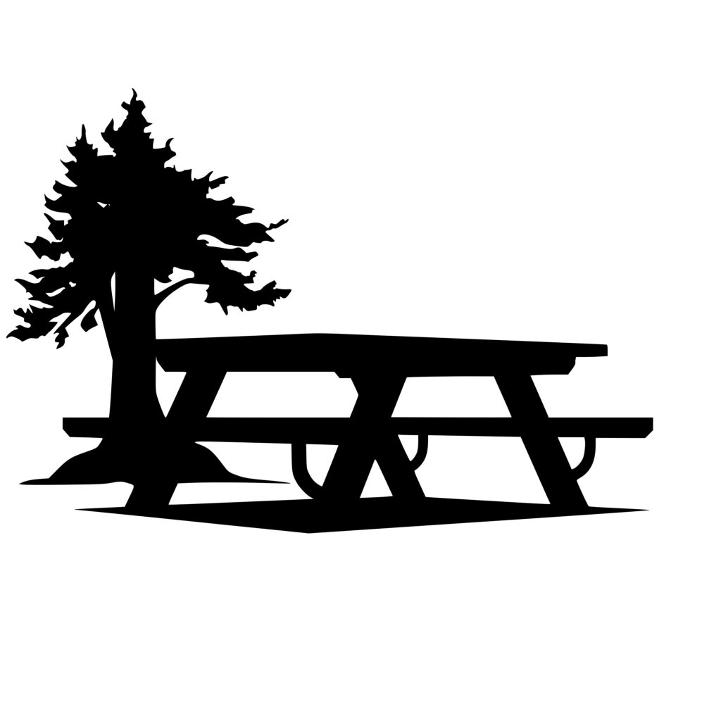 Picnic Spot At Park SVG File For Cricut Silhouette Laser Machines