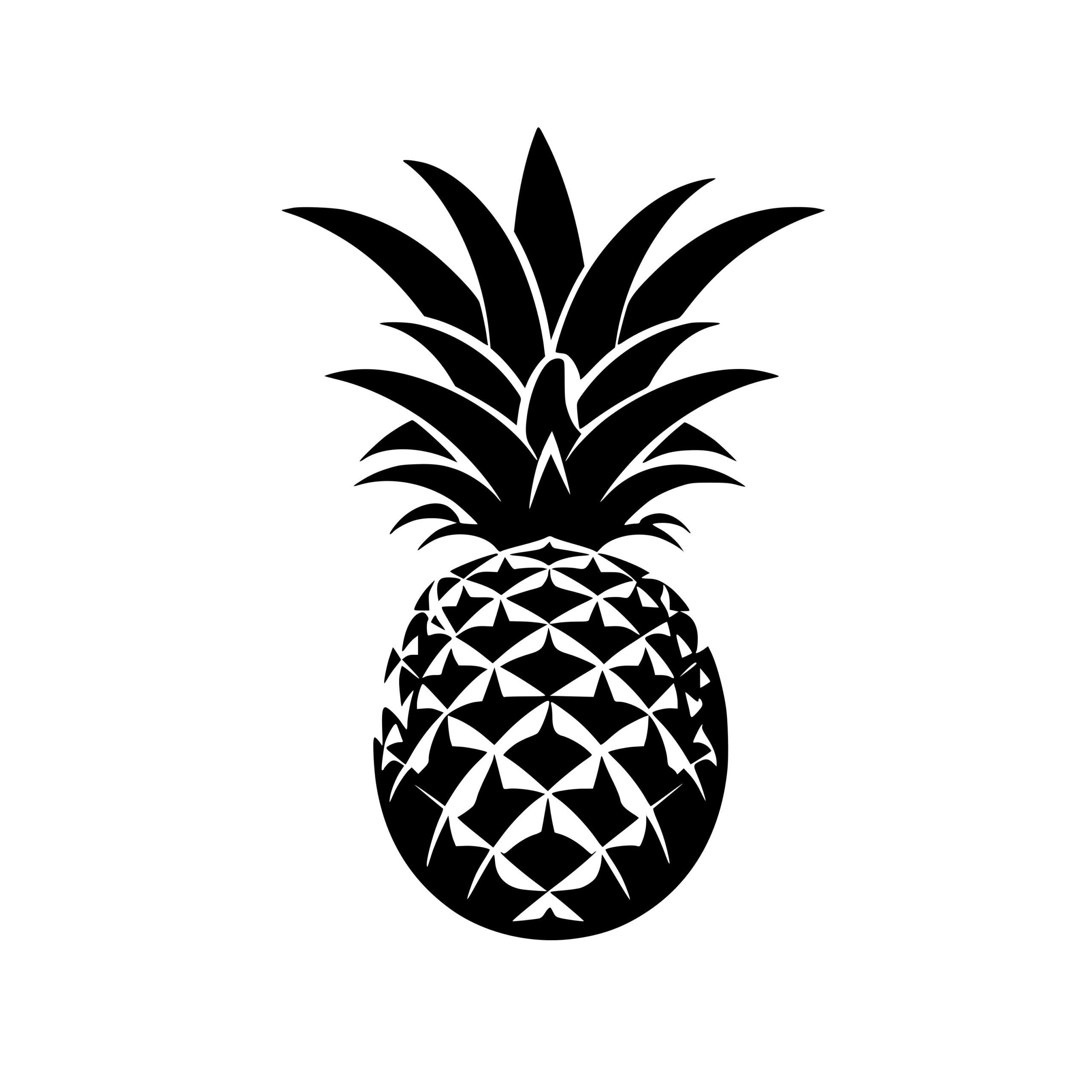 Exotic Pineapple SVG Image for Cricut, Silhouette, Laser Machines