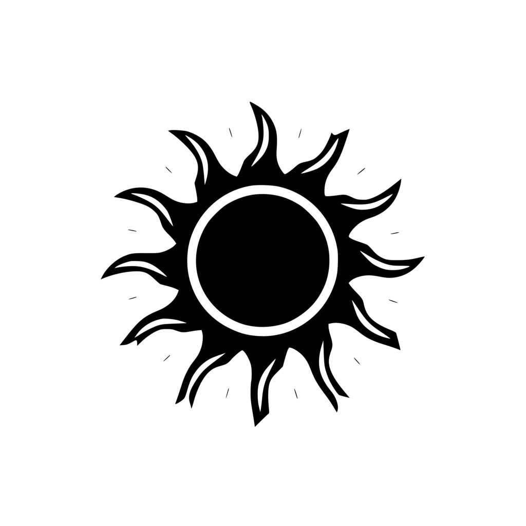 Sharp-edged Sun SVG File for Cricut, Silhouette, Laser Machines