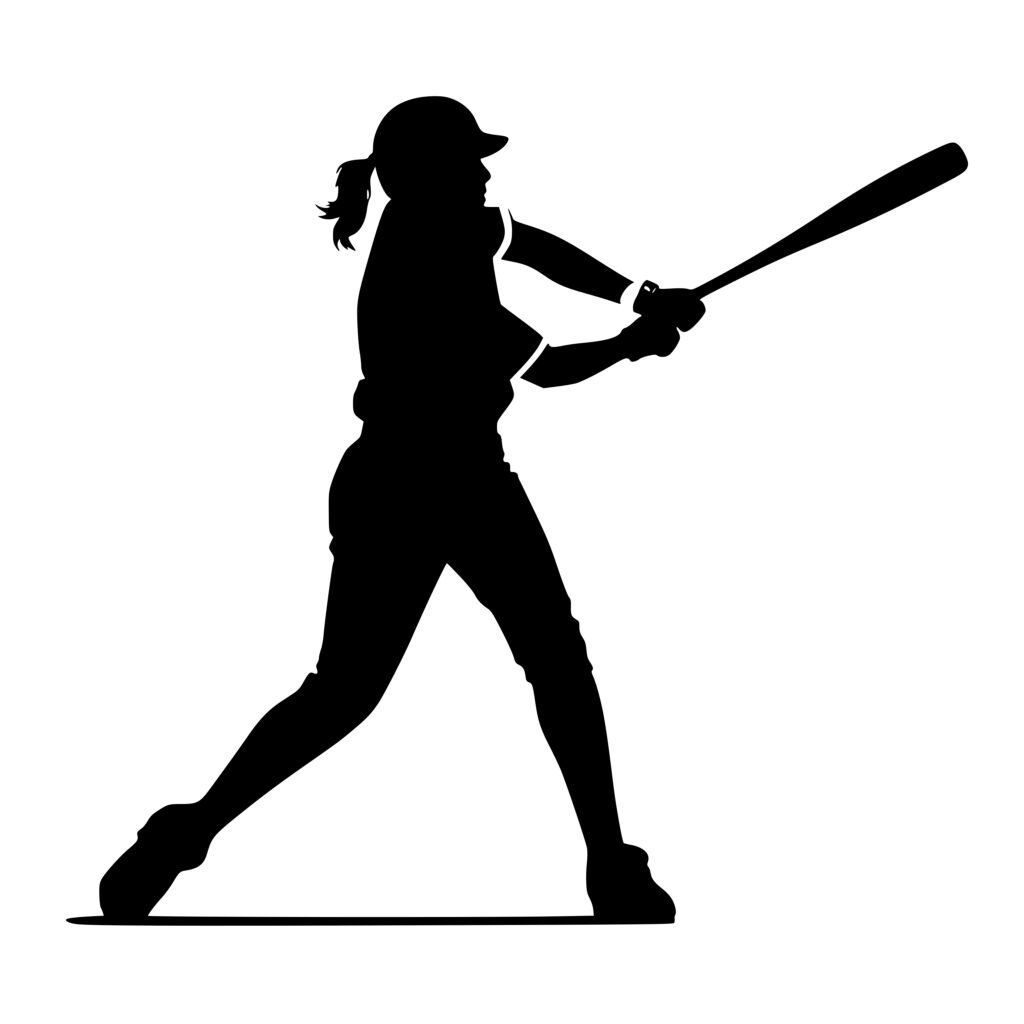 Female Ballplayer SVG File for Cricut, Silhouette, Laser & More