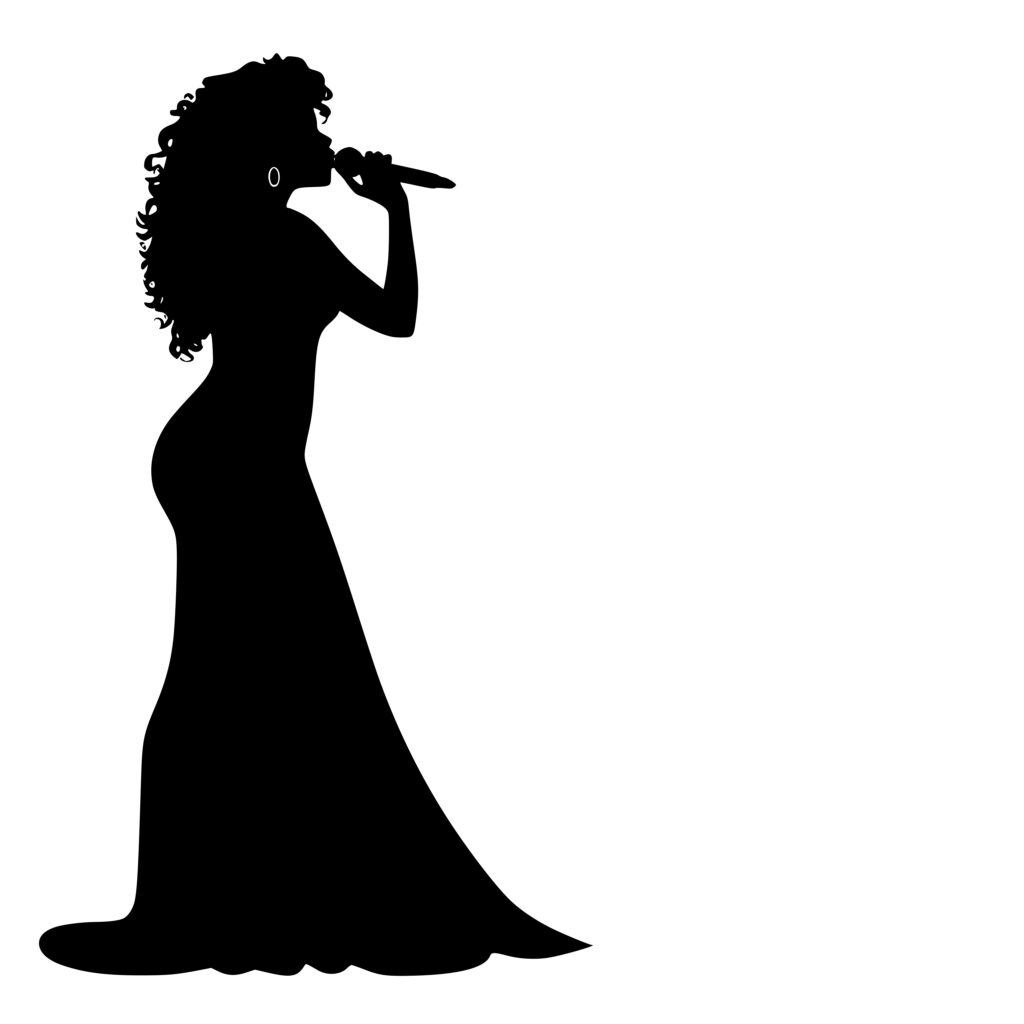 Instant Download SVG File: Woman Singing for Cricut, Silhouette, Laser