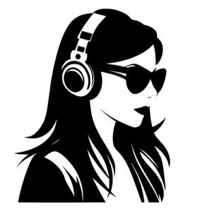 Stylish Woman with Headphones