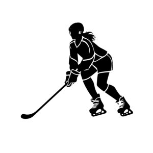Woman Playing Hockey