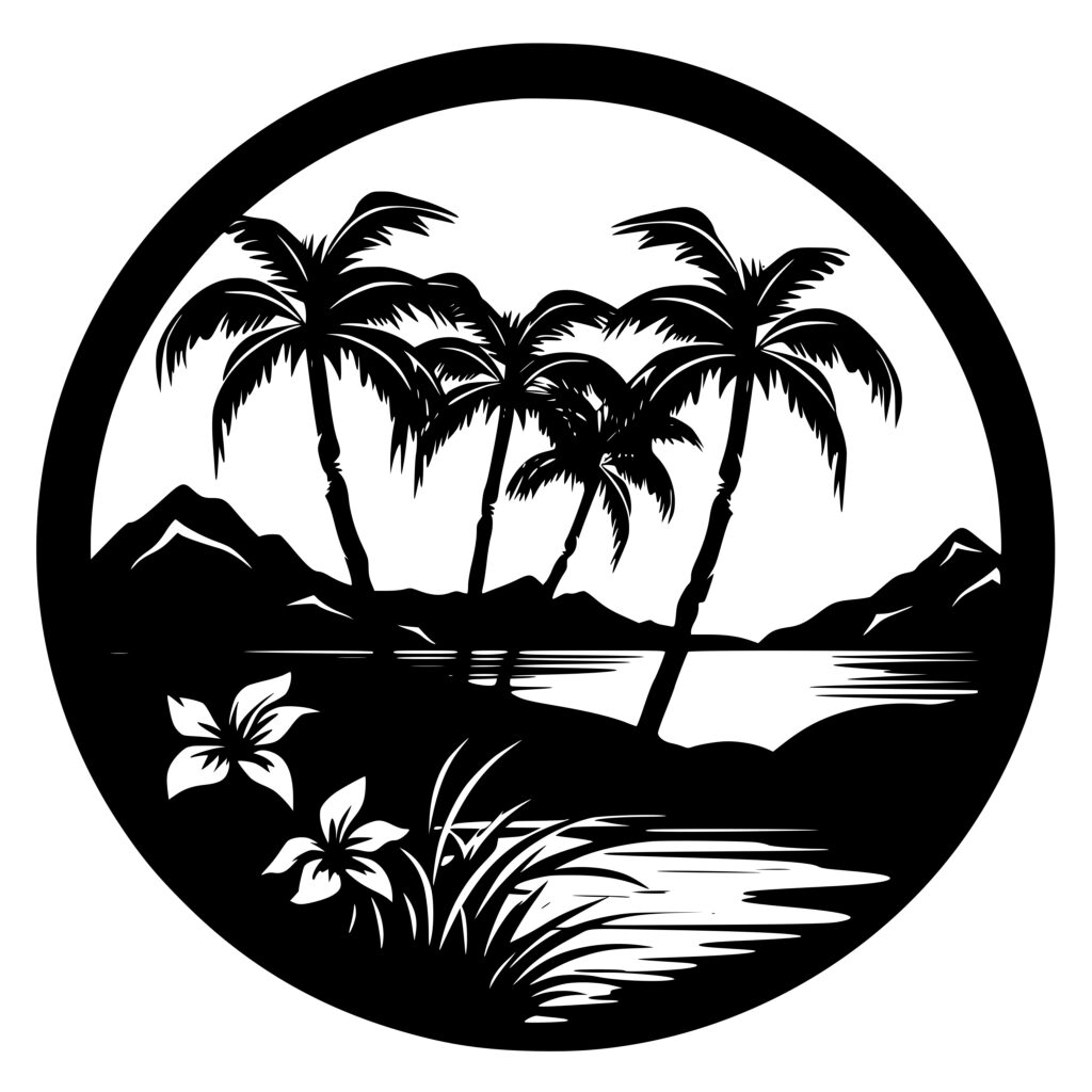 Tropical Paradise SVG File for Cricut, Silhouette, Laser Machines