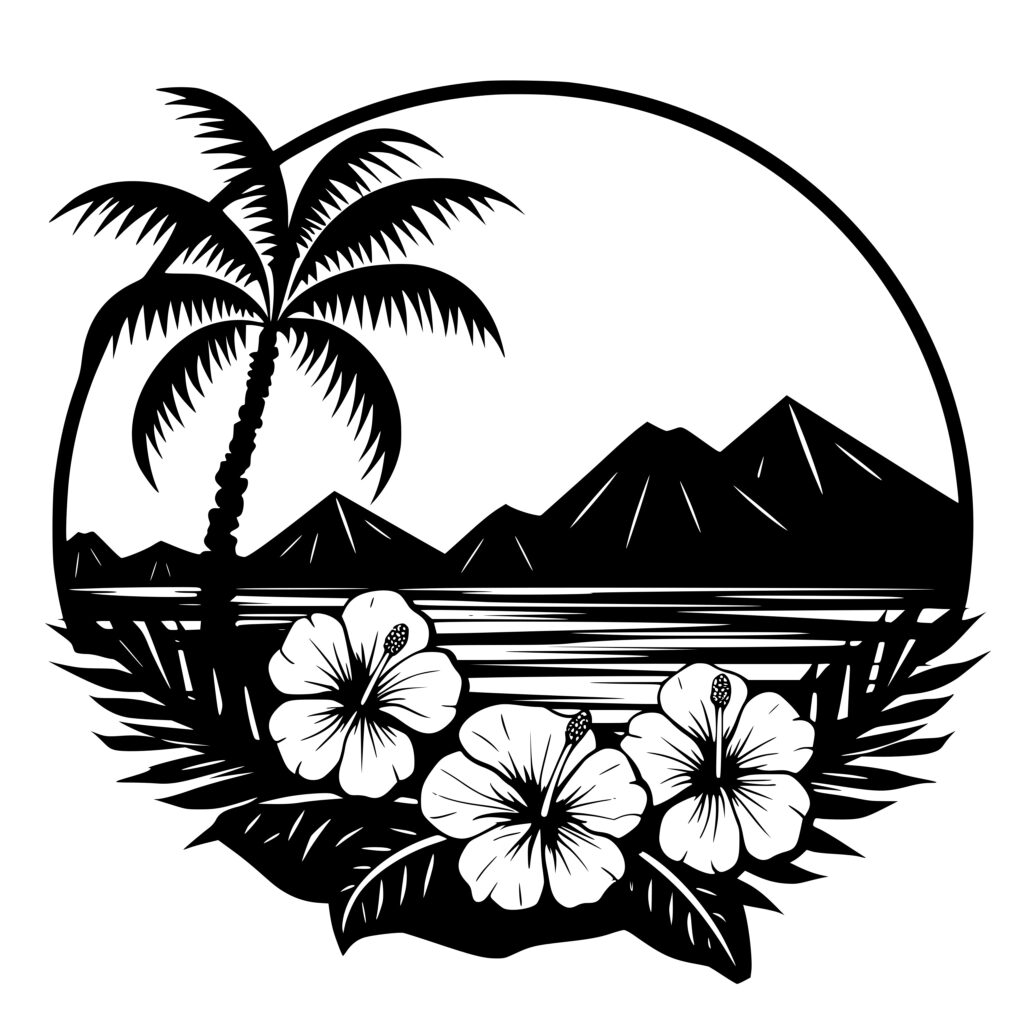 Seaside Oasis SVG File: Instant Download for Cricut, Silhouette, Laser ...