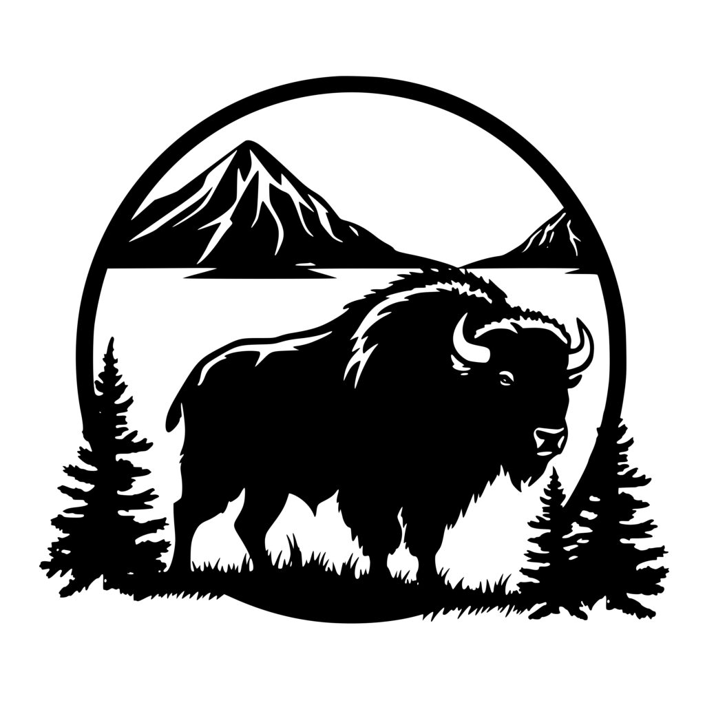 Instant Download Buffalo on the Prairie SVG File for Cricut, Silhouette