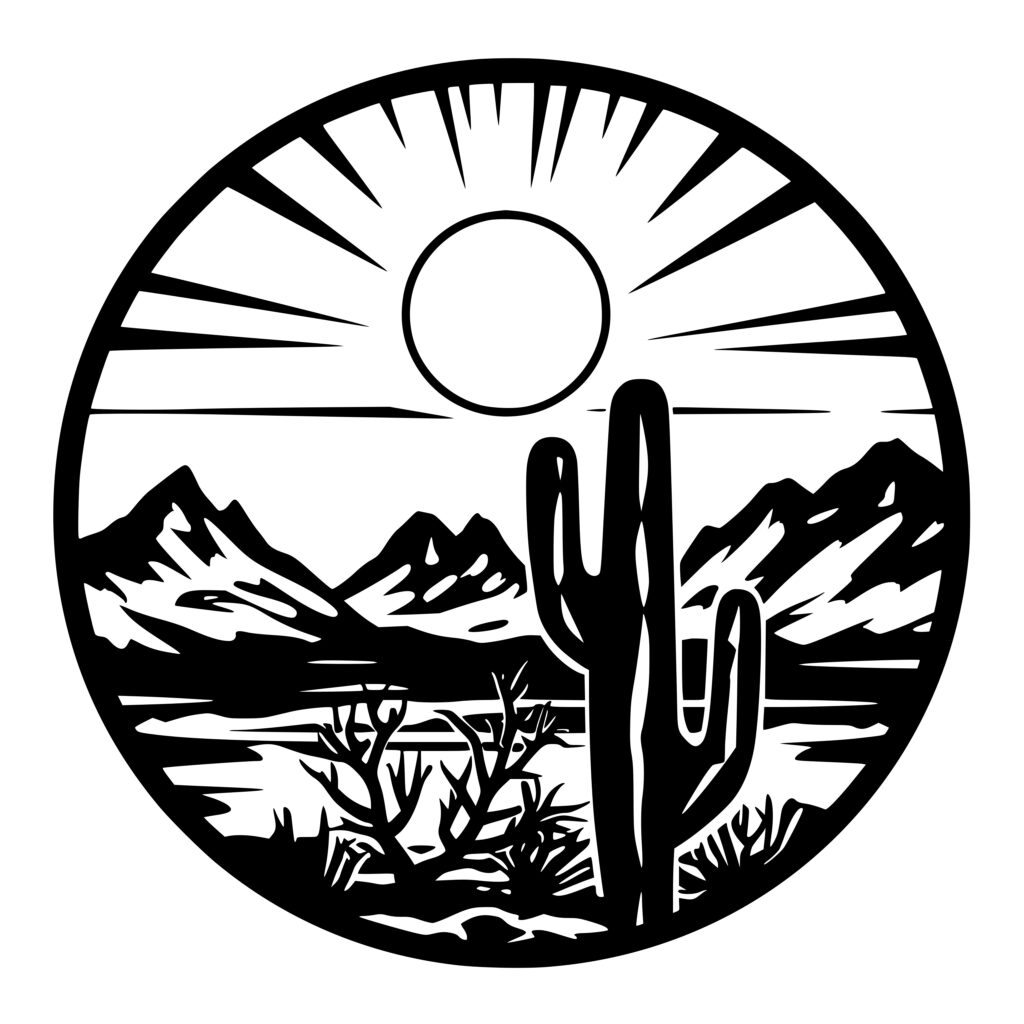 Desert Landscape Scene SVG File: Perfect for Cricut, Silhouette, and ...