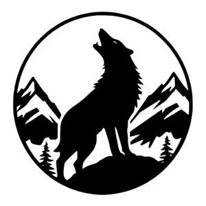 Beautiful Howling Mountain Wolf