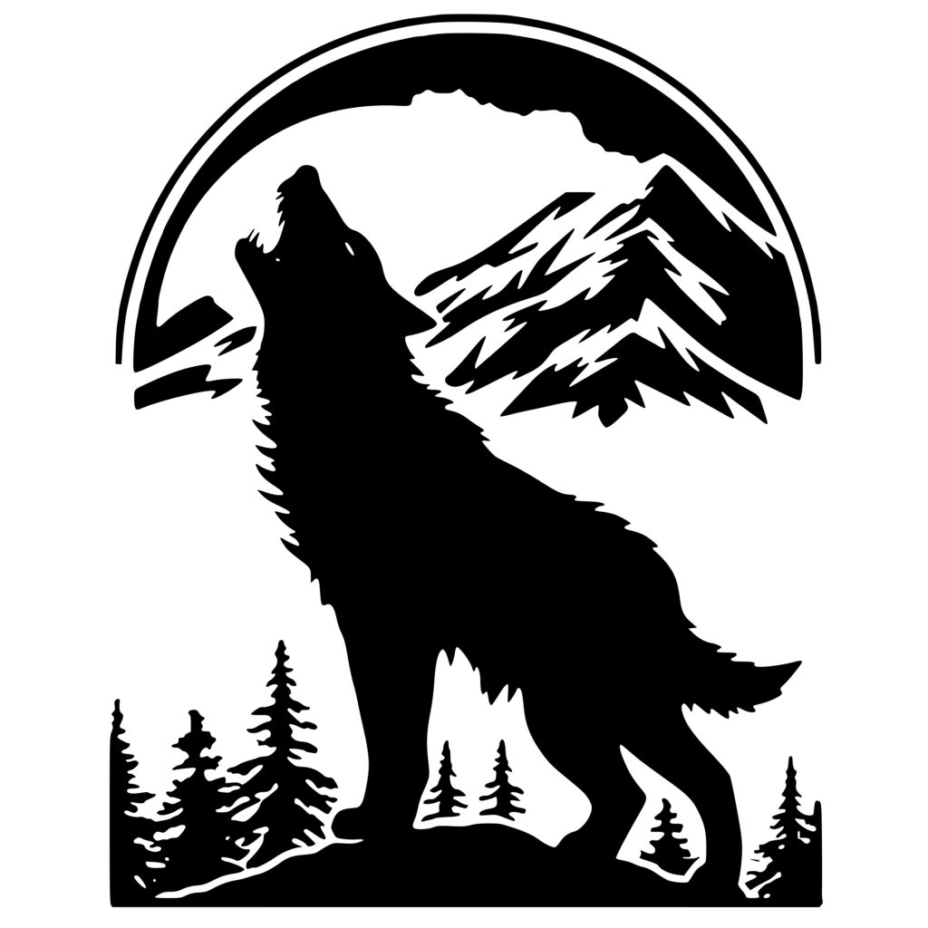 Mountainous Howl: SVG File for Cricut, Silhouette, Laser Machines