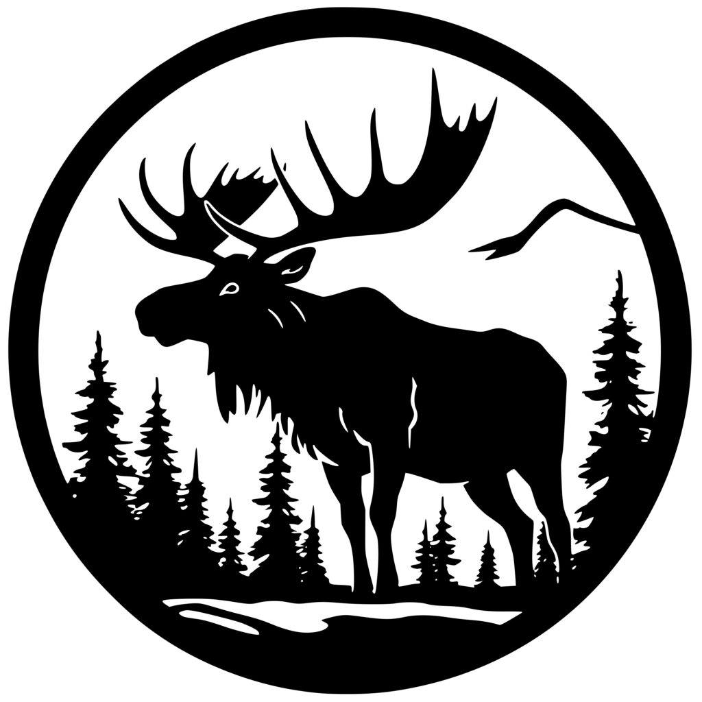 Moose In Forest SVG File For Cricut Silhouette Laser Machines moose-in-forest-svg-file-for-cricut-silhouette-laser-machines