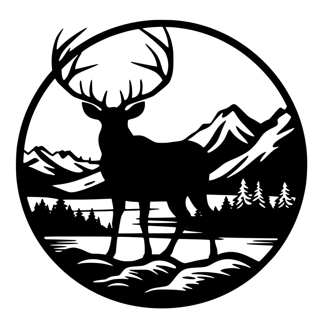 Wilderness Stag SVG Image - Instant Download for Cricut, Silhouette