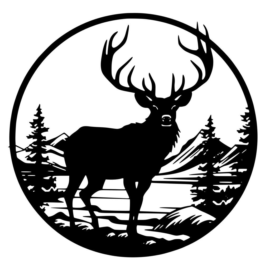 Nature Elk SVG File for Cricut, Silhouette, Laser Machines