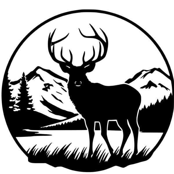 Serene Wilderness Elk - Instant Download Image for Cricut, Silhouette ...