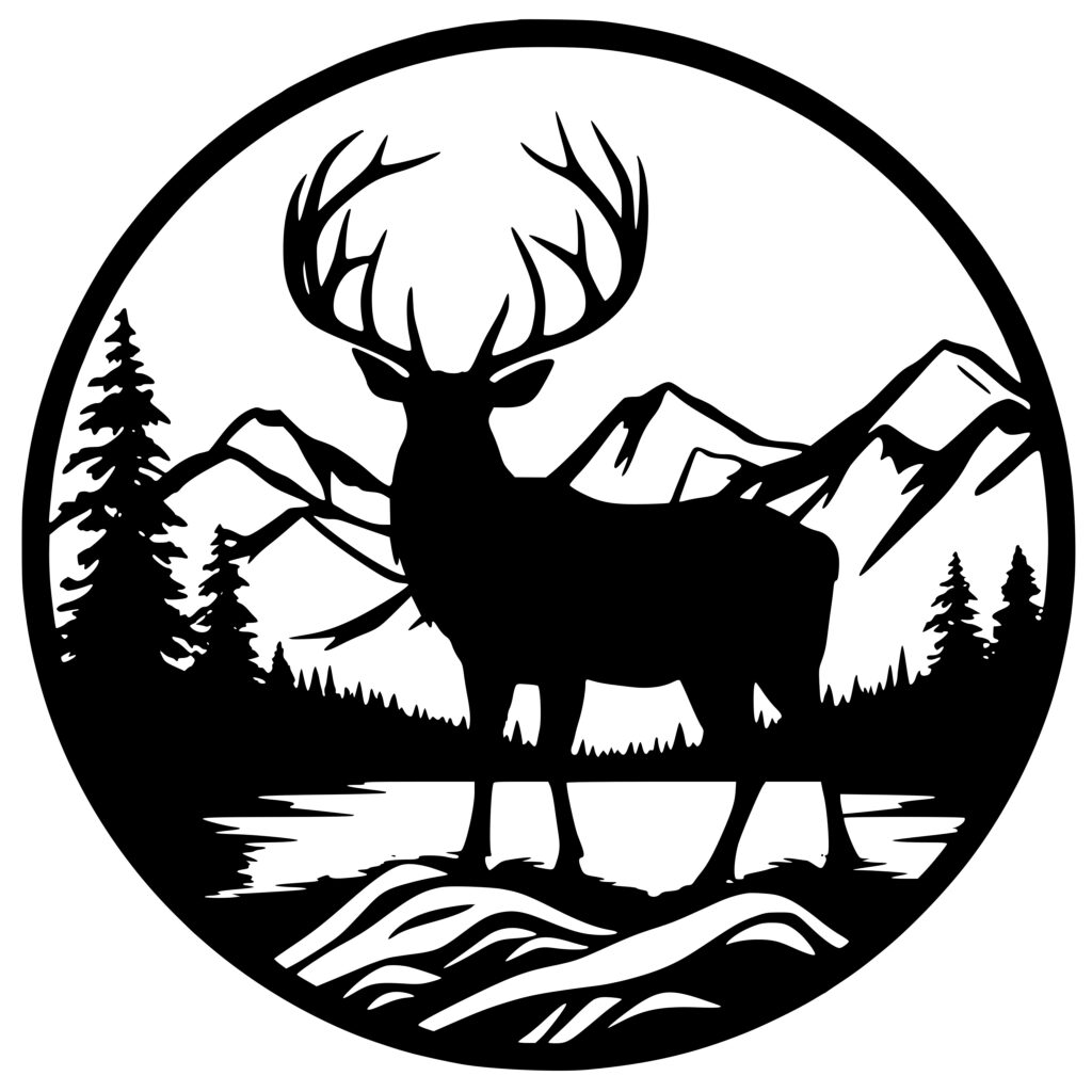 Wildlife Elk SVG and PNG File for Cricut, Silhouette, Laser Machines