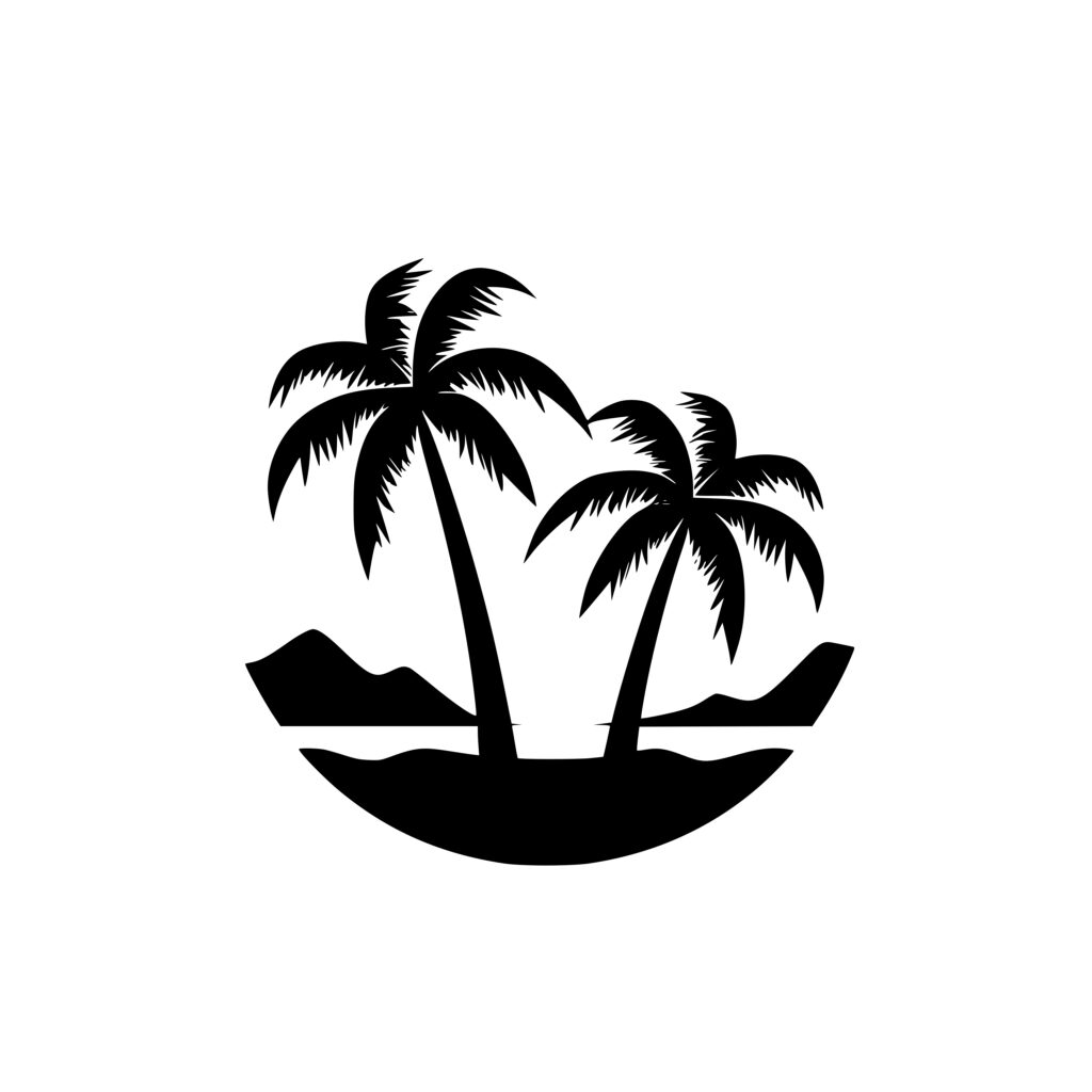 Beach Palm Trees SVG File: Instant Download for Cricut, Silhouette