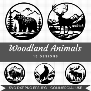 Woodland Animals Bundle – 15 Svg Images