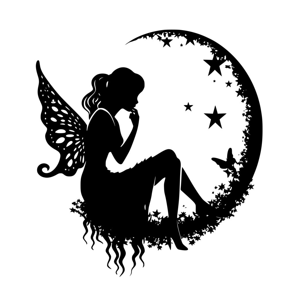 Lunar Fairy SVG File for Cricut, Silhouette, and Laser Machines