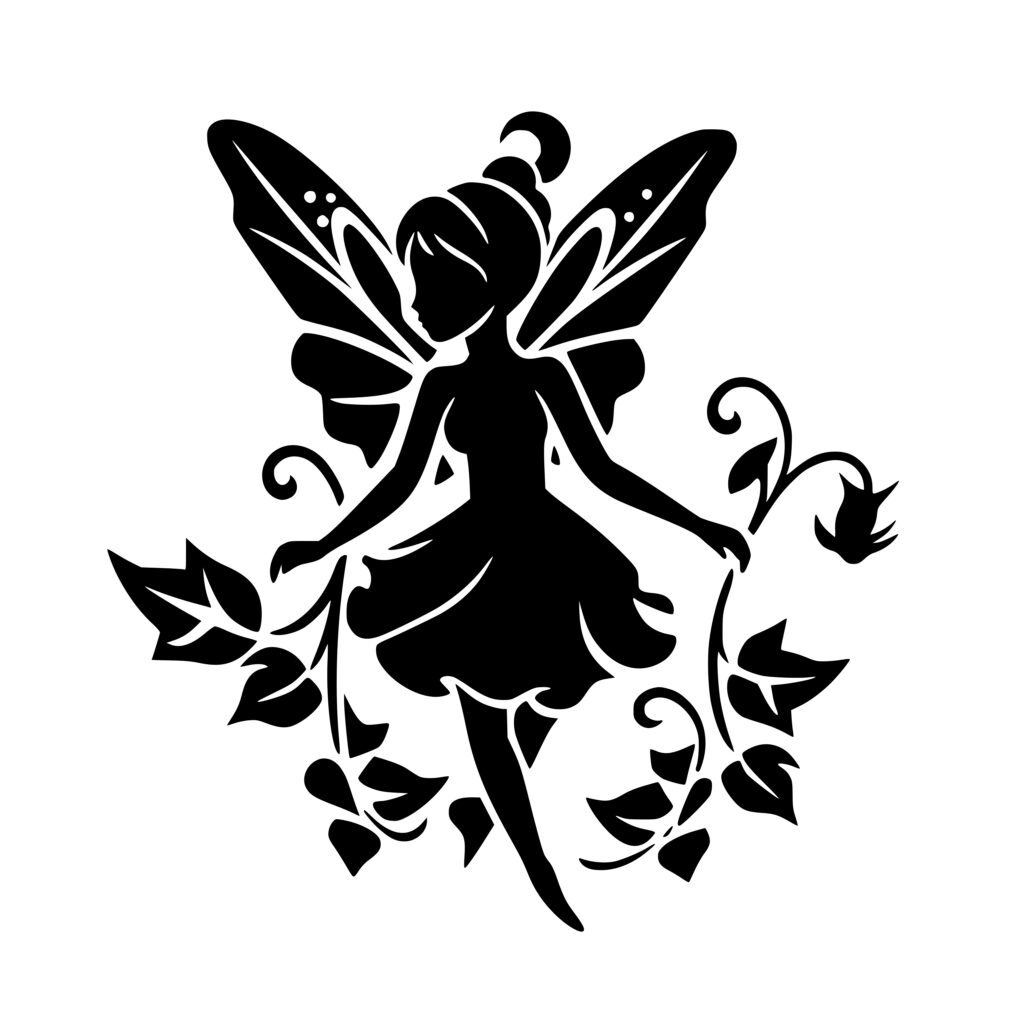 Download Graceful Fairy Flowers SVG, PNG, DXF for Cricut, Silhouette