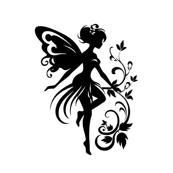 Fairy Floral Beauty SVG File for Cricut, Silhouette, Laser Machines