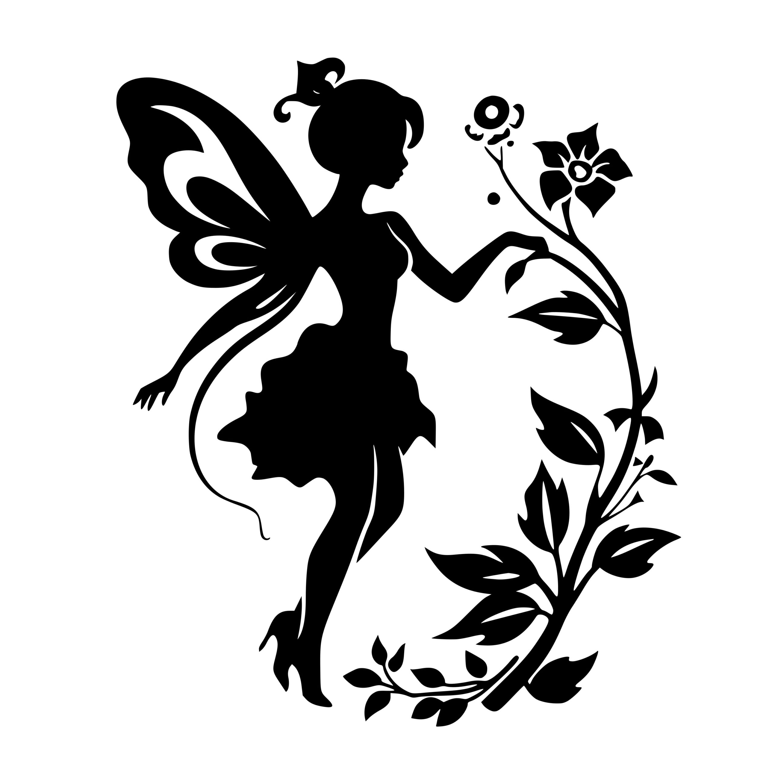 Fairy's Blossom: SVG File for Cricut, Silhouette, Laser Machines