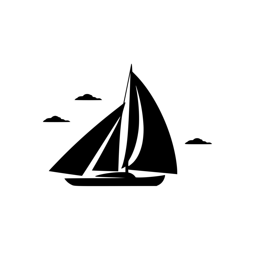 Sailboat Simplicity: Instant Download Image for Cricut, Silhouette