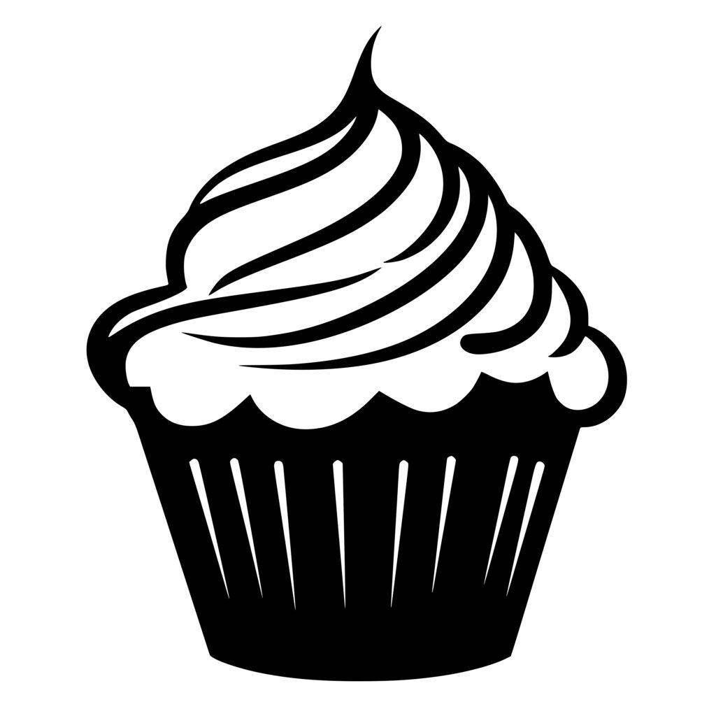 Frosted Cupcake SVG File for Cricut, Silhouette, and Laser Machines