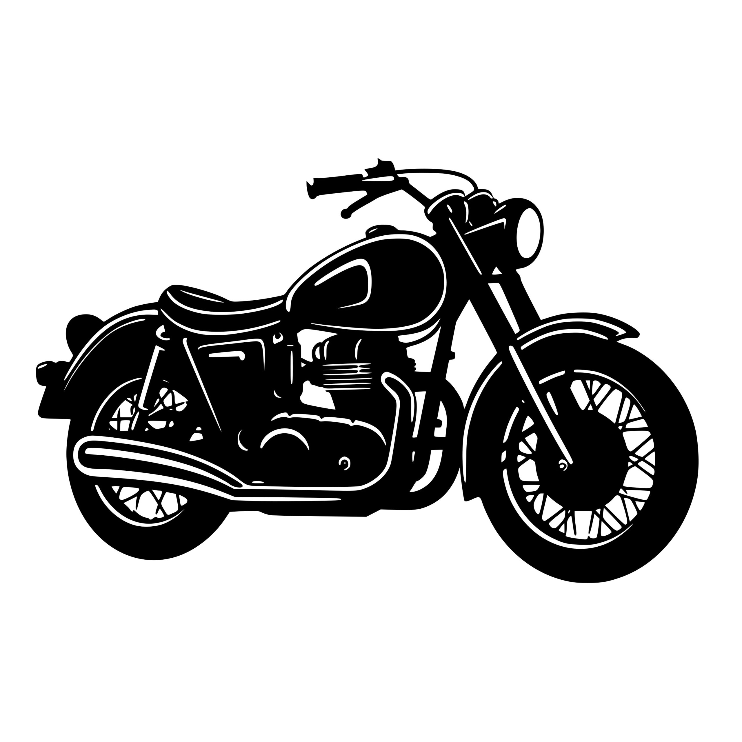 Classic Motorcycle SVG File for Cricut, Silhouette, Laser Machines