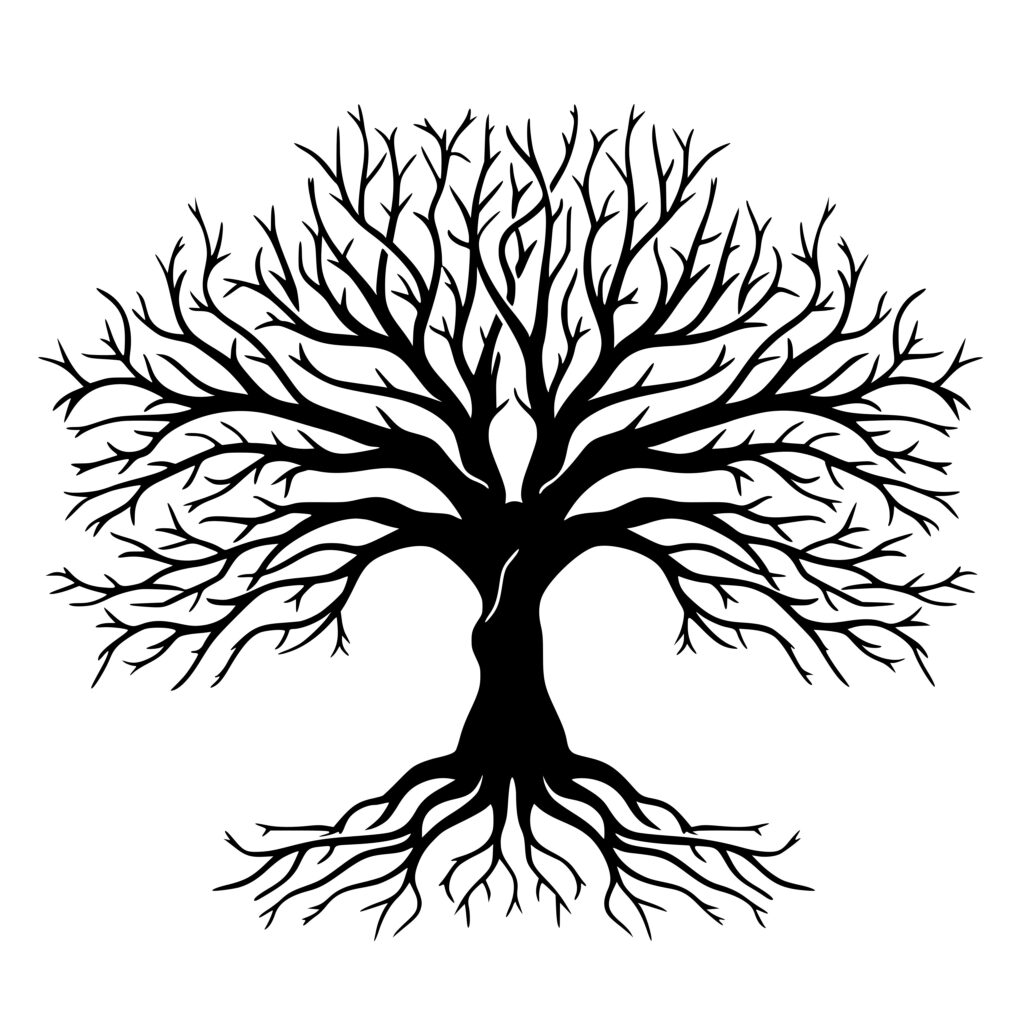 Rooted Tree SVG File for Cricut, Silhouette and Laser Machines