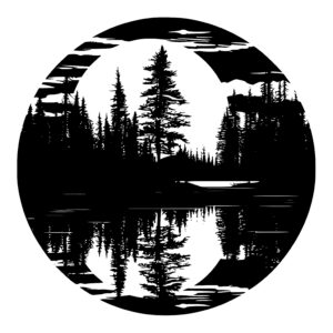 Moonlit Lake Reflection