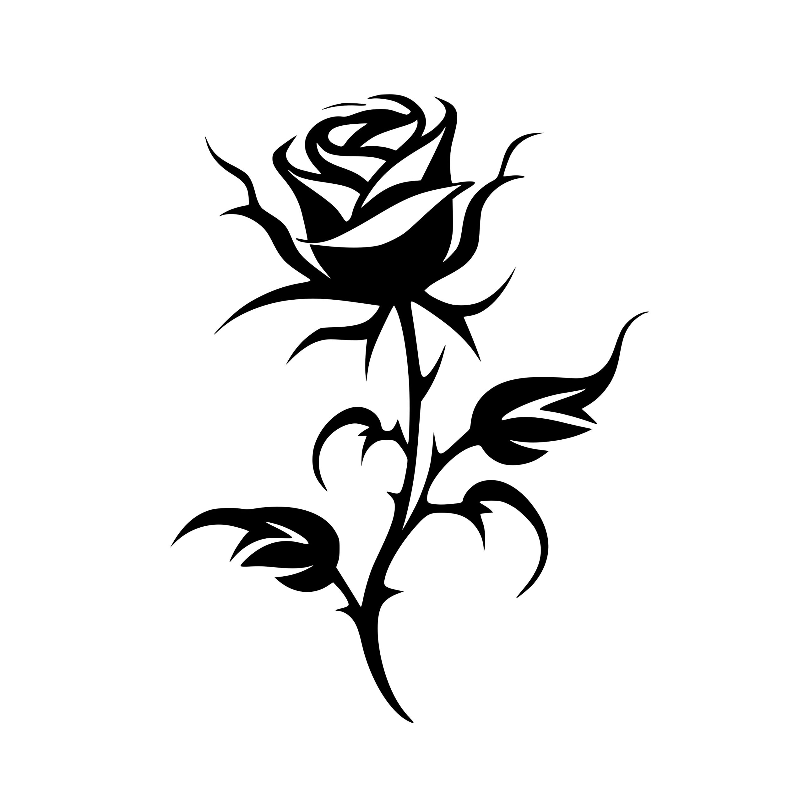 Graceful Rose SVG: Instant Download for Cricut, Silhouette, Laser