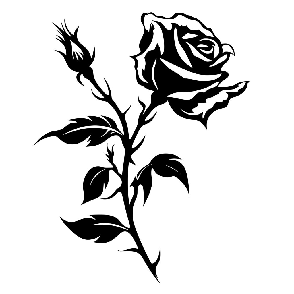Instant Download Rose in Bloom SVG File for Cricut and Laser Machines