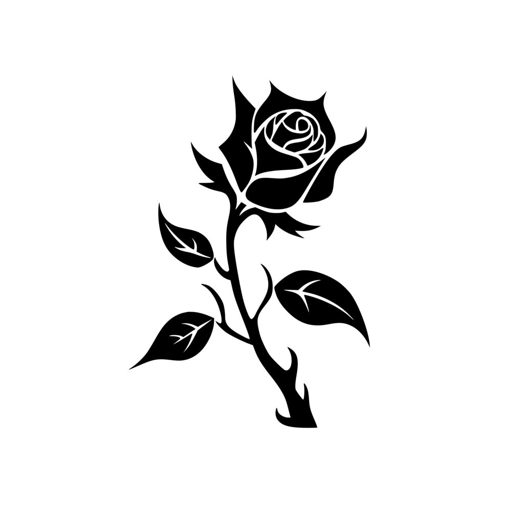 Thorny Rose SVG/PNG/DXF Files for Cricut, Silhouette, and Laser Machines