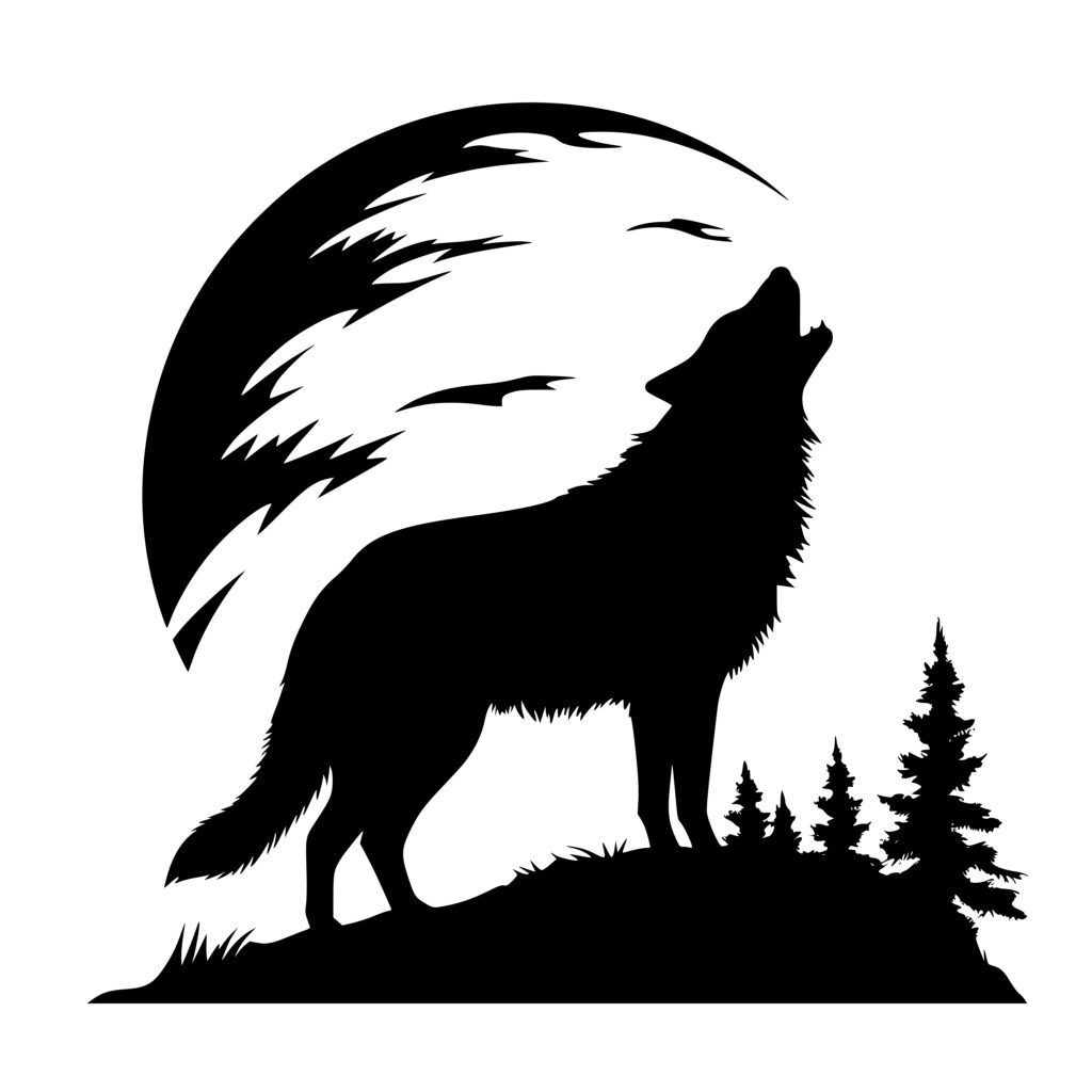 Moonlit Howl: SVG File for Cricut, Silhouette, Laser Machines
