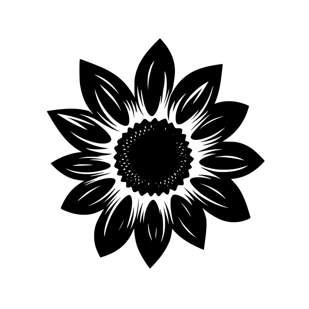 Sunflower Blossom: SVG, PNG, DXF Files for Cricut, Silhouette, Laser ...