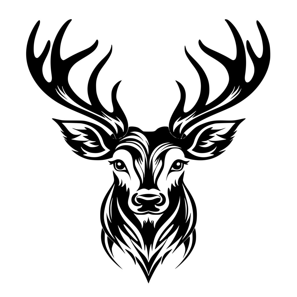 Deer Headshot Instant Download SVG File for Cricut and Silhouette