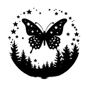 Butterfly Starlit Forest