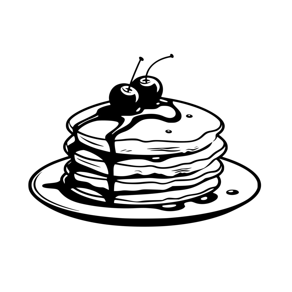 Cherry-topped Pancakes SVG File: Instant Download for Cricut ...