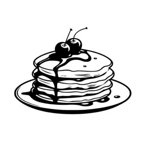 Cherry-topped Pancakes