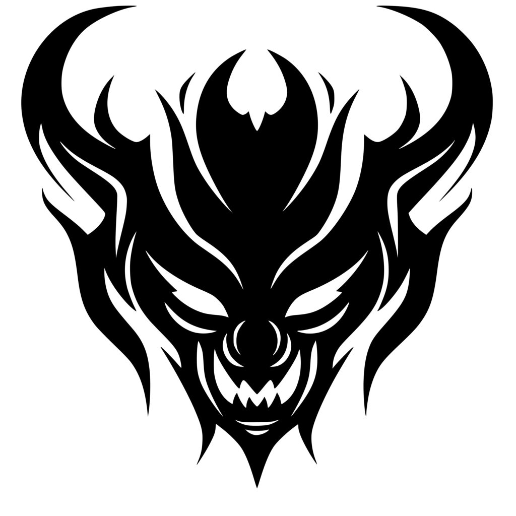 Fiery-eyed Demon SVG File: Instant Download for Cricut, Silhouette