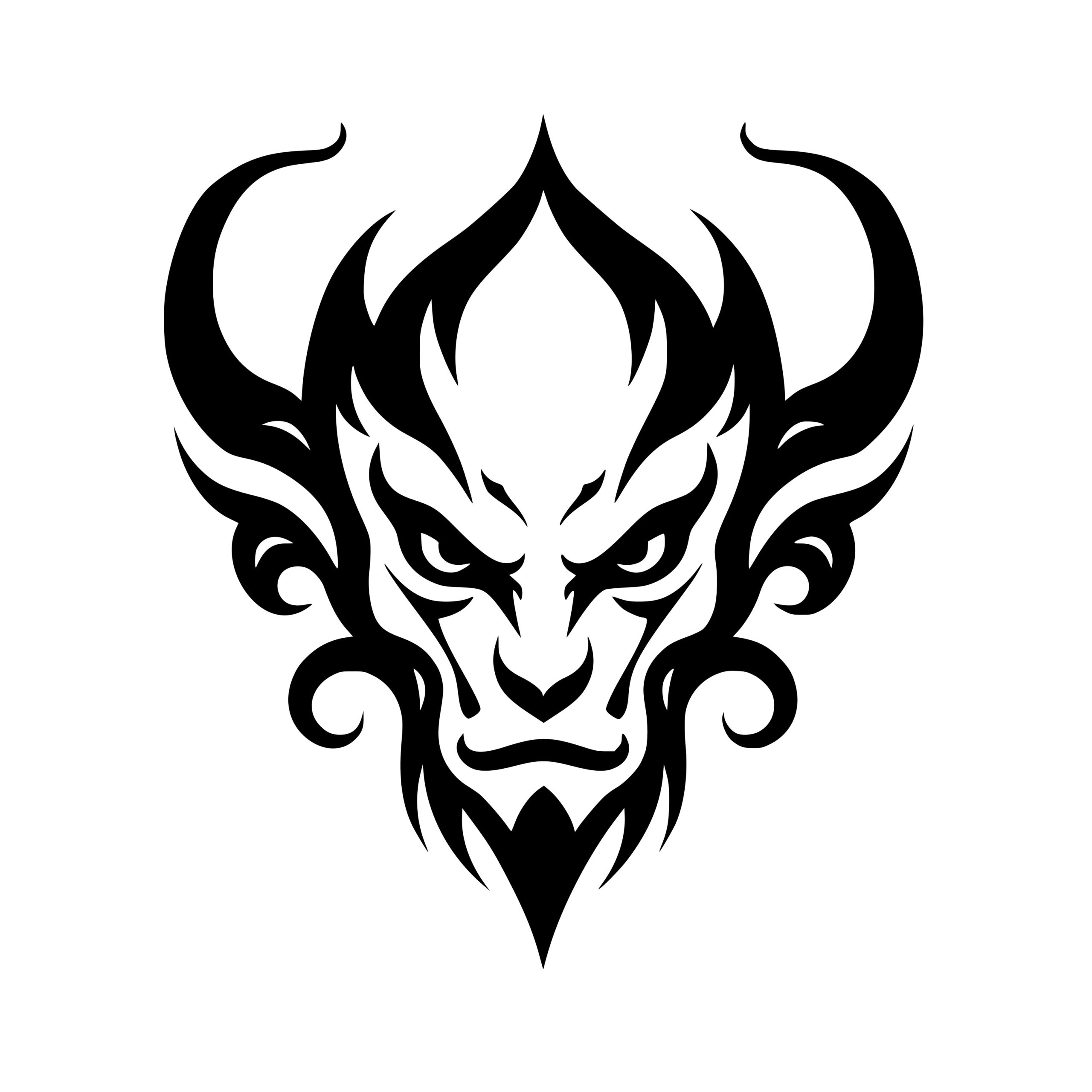 Hellish Demon SVG File for Cricut, Silhouette, Laser Machines