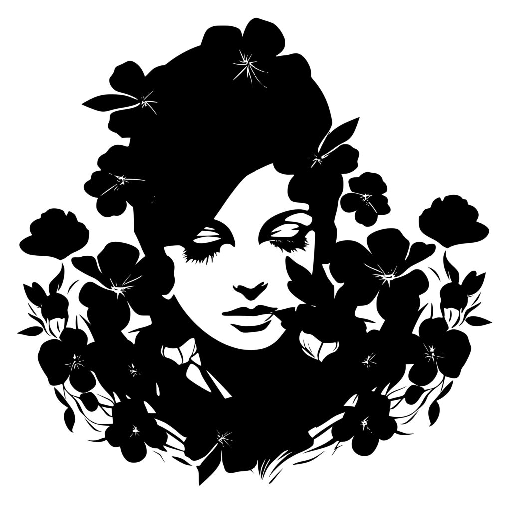 Primrose Lady SVG File for Cricut, Silhouette, Laser Machines: Face ...